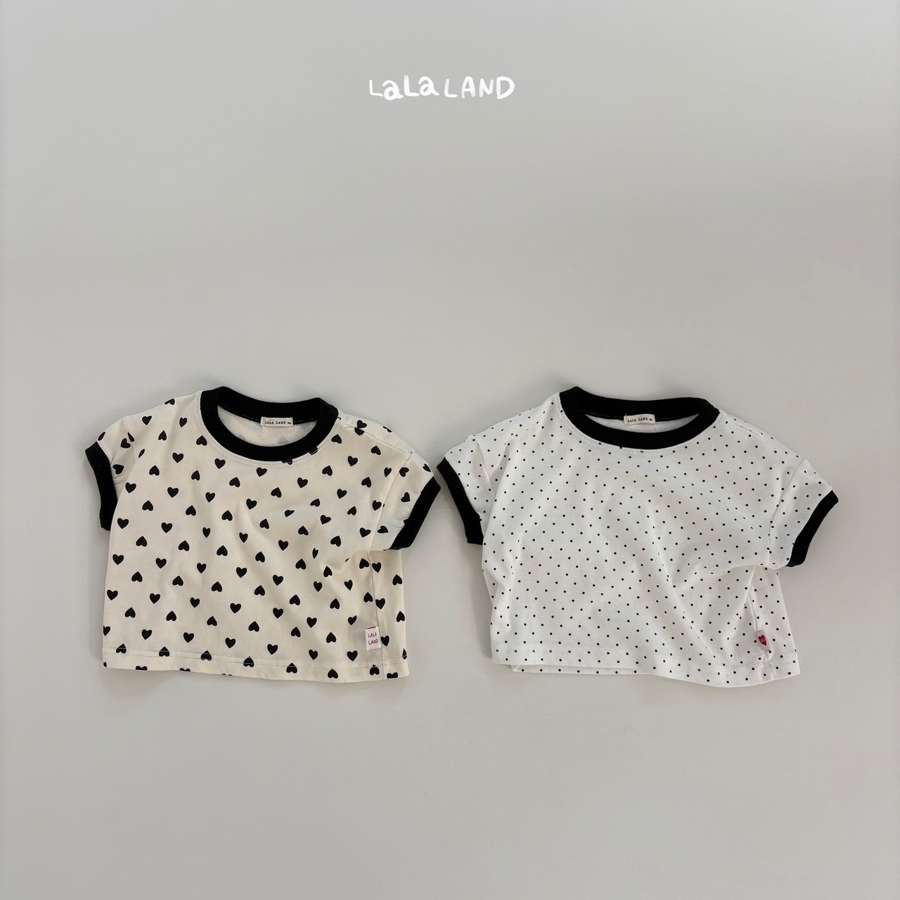 【取寄/韓国直送】LALALAND 26/SM （Baby）ハートドットTシャツ｜夏服｜韓国子供服