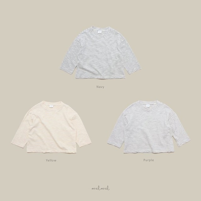 【取寄/韓国直送】melmel ストライプTシャツ｜秋服｜韓国子供服 ｜26/AT