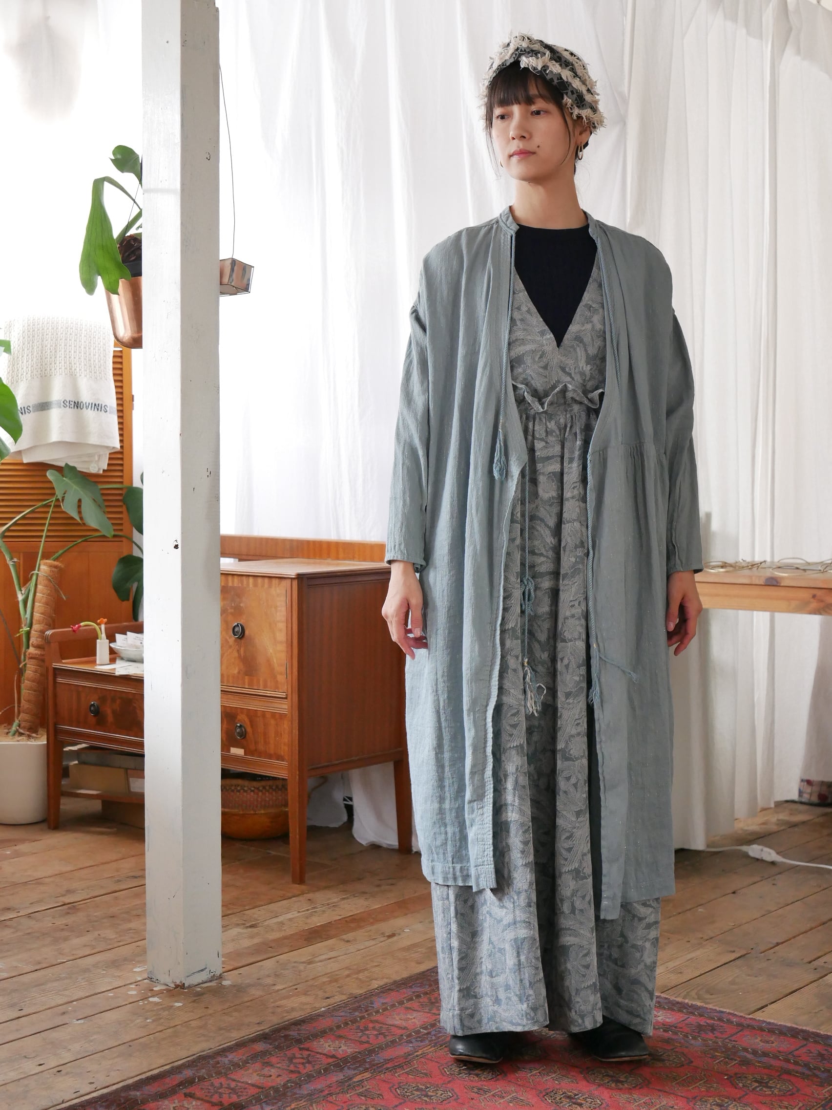 YURTAO】mori JQ パンツドレス〈green〉 | zuhka