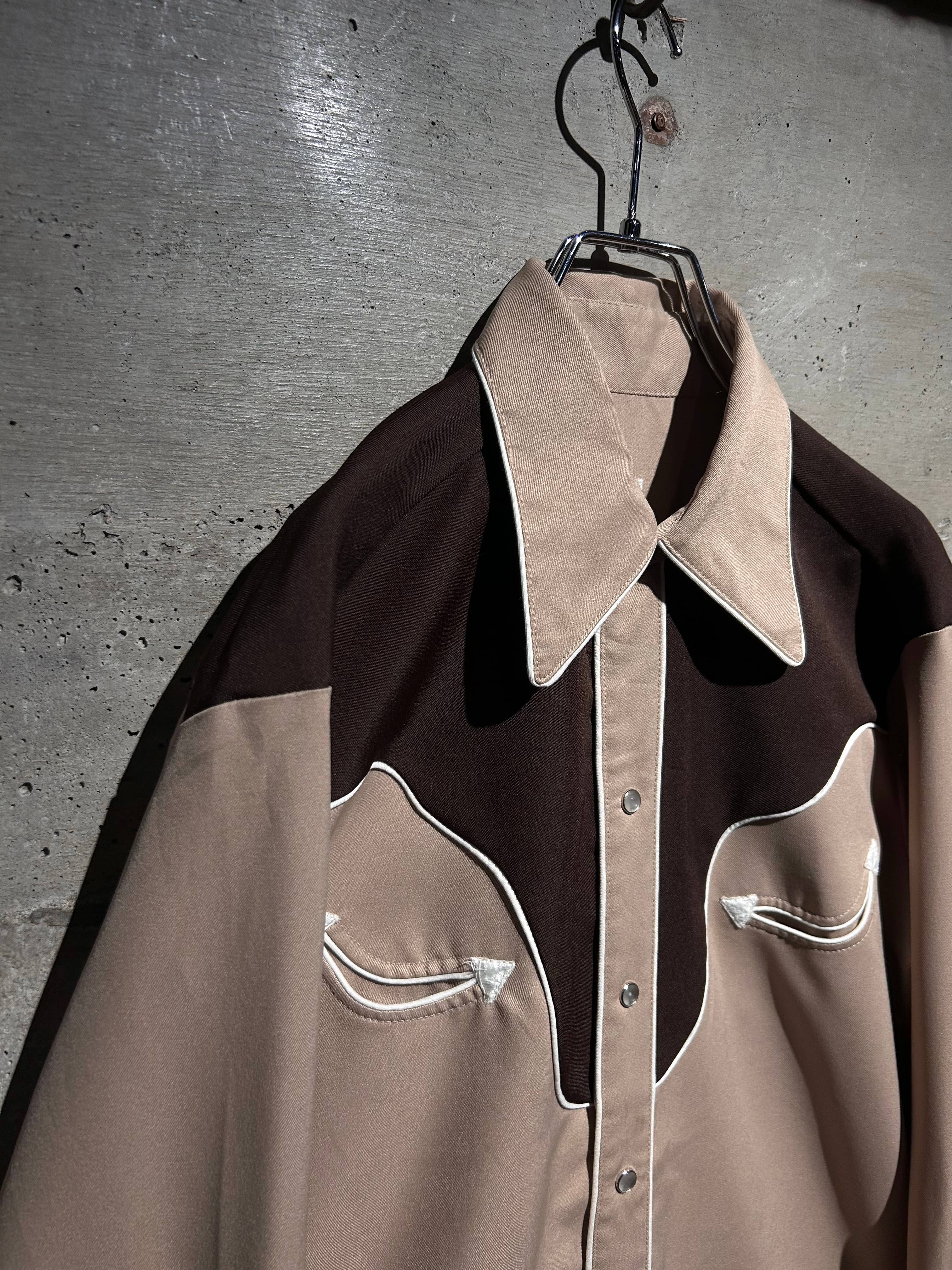 Caka】70's “H BAR C” Color Switching Vintage Western Shirt | Caka