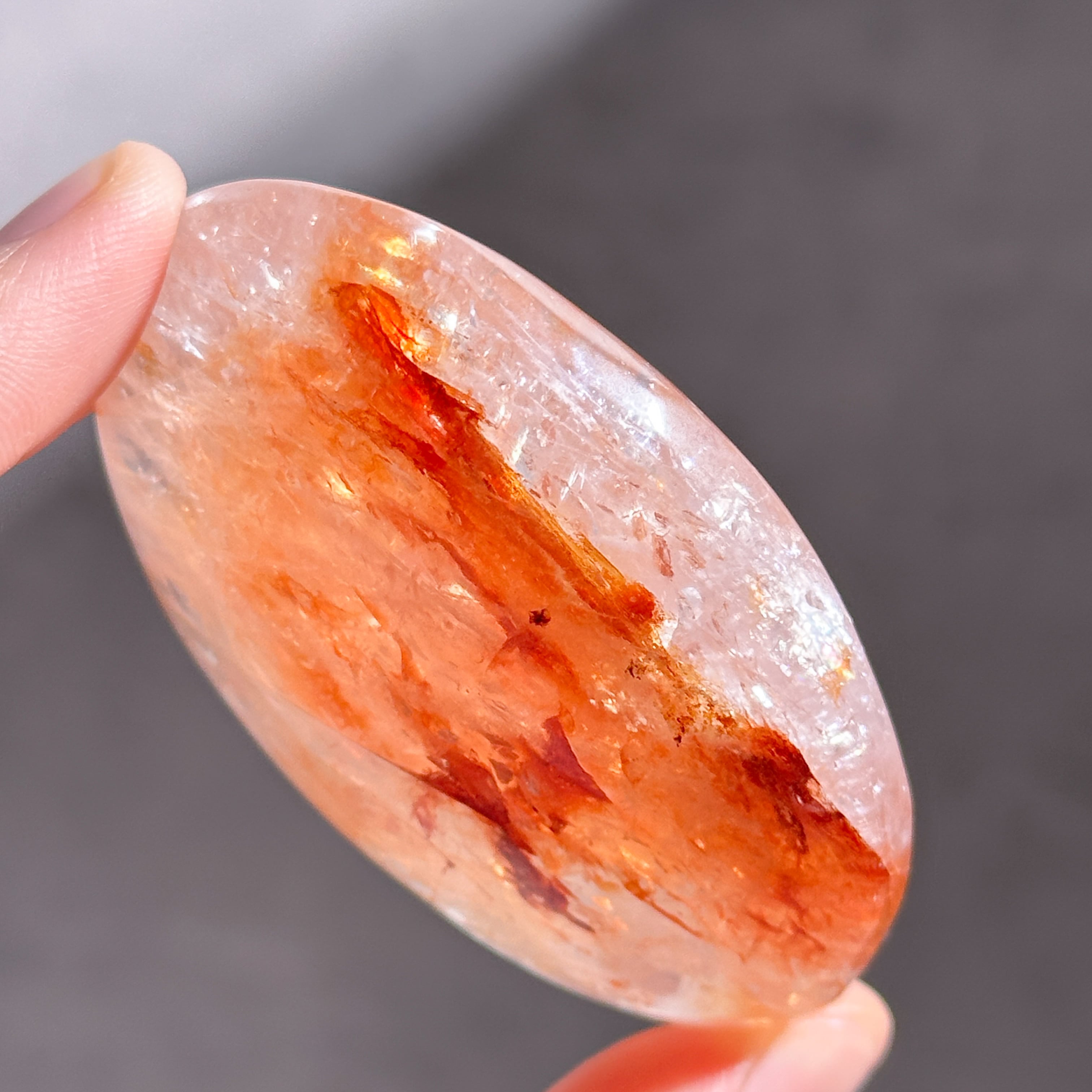 レッドヘマタイトクォーツ パームストーン31◇Red Hematite Quartz