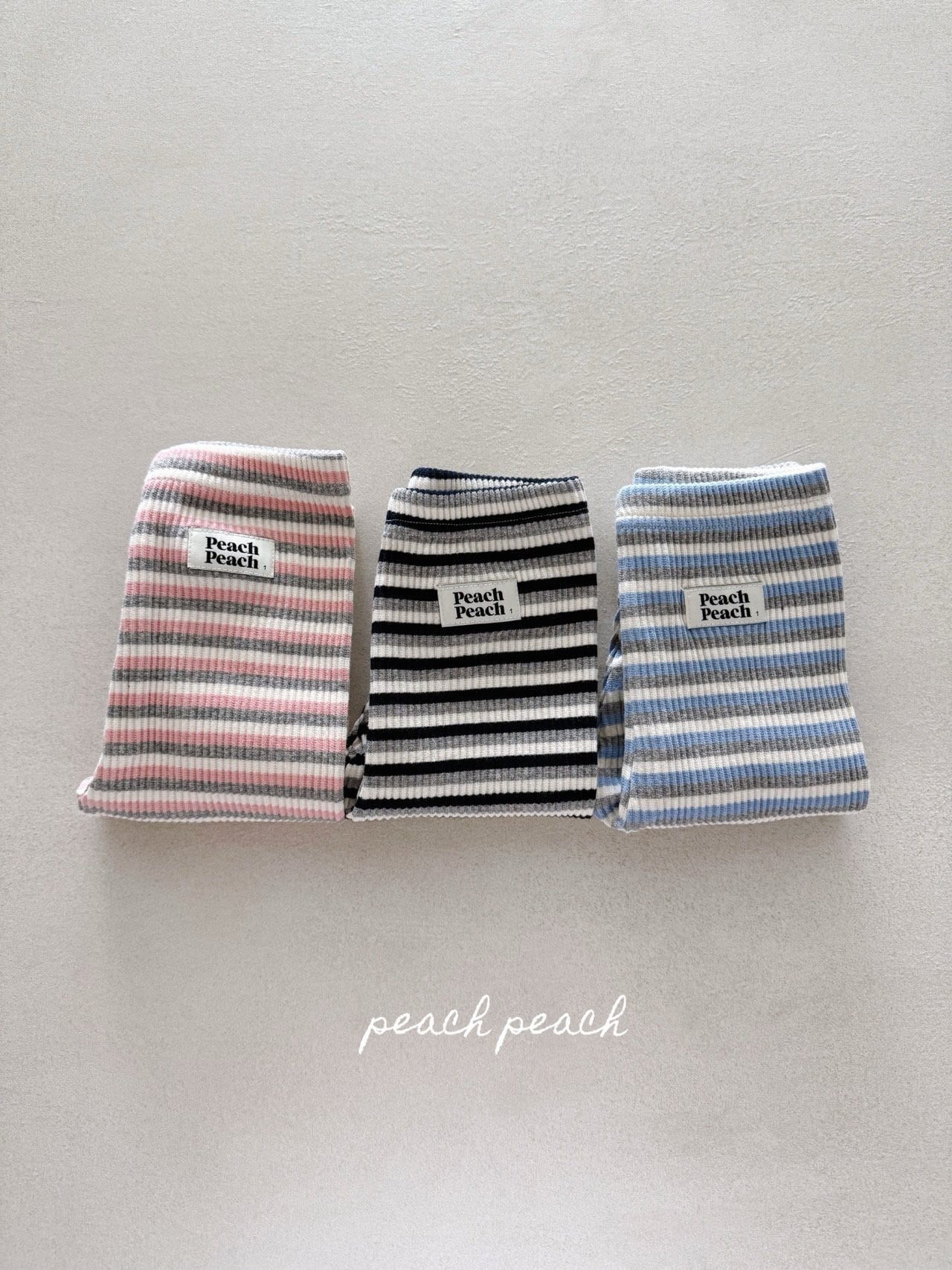 即納◆90-100 dressing ボーダーレギンス-PEACH PEACH