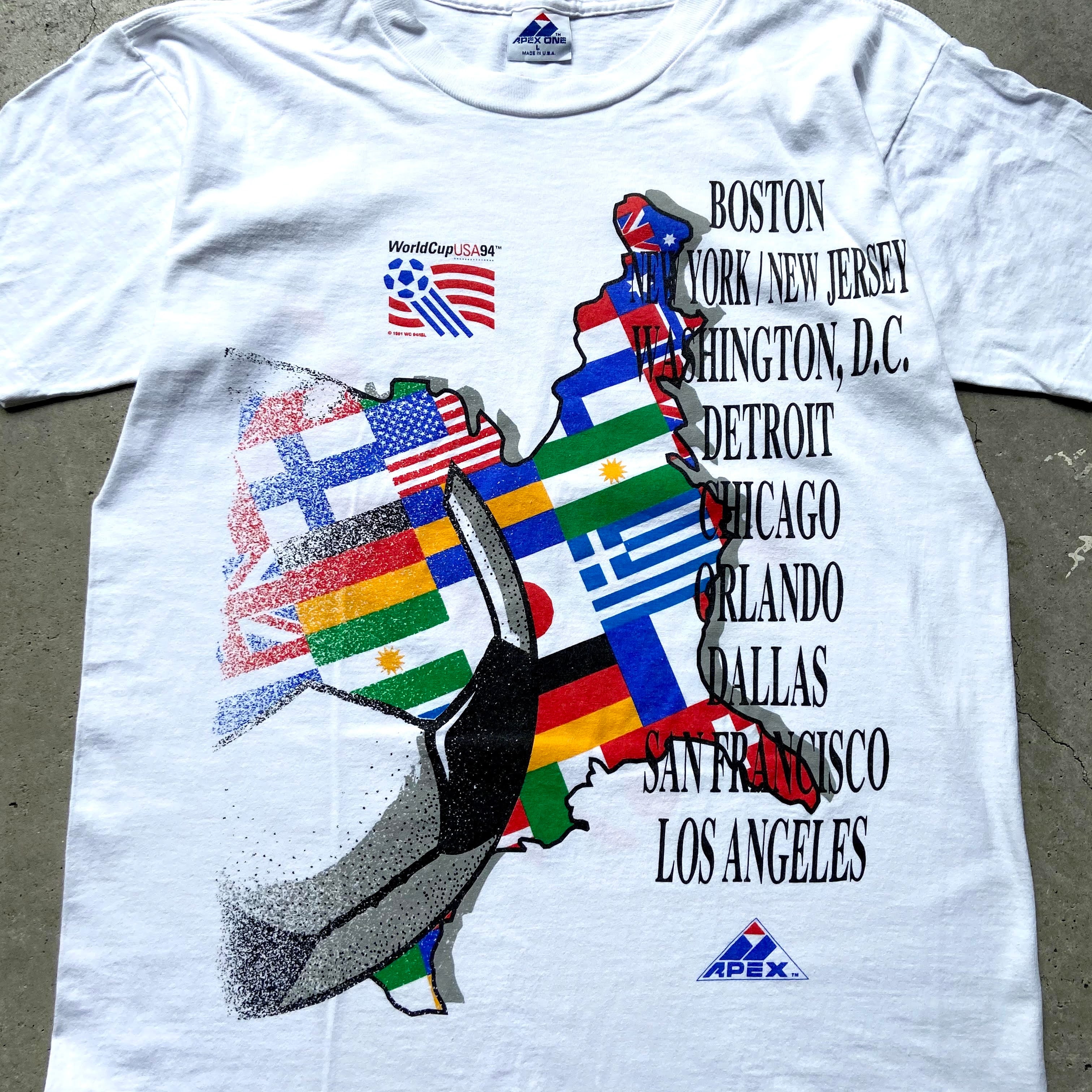 90年代 USA製 APEX ONE ワールドカップ USA 1994 ロゴプリントTシャツ 