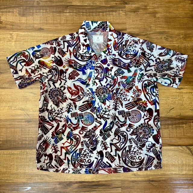 ツイタチ【TUITACI】VELVET KOKOPELLI SHIRTS(White)