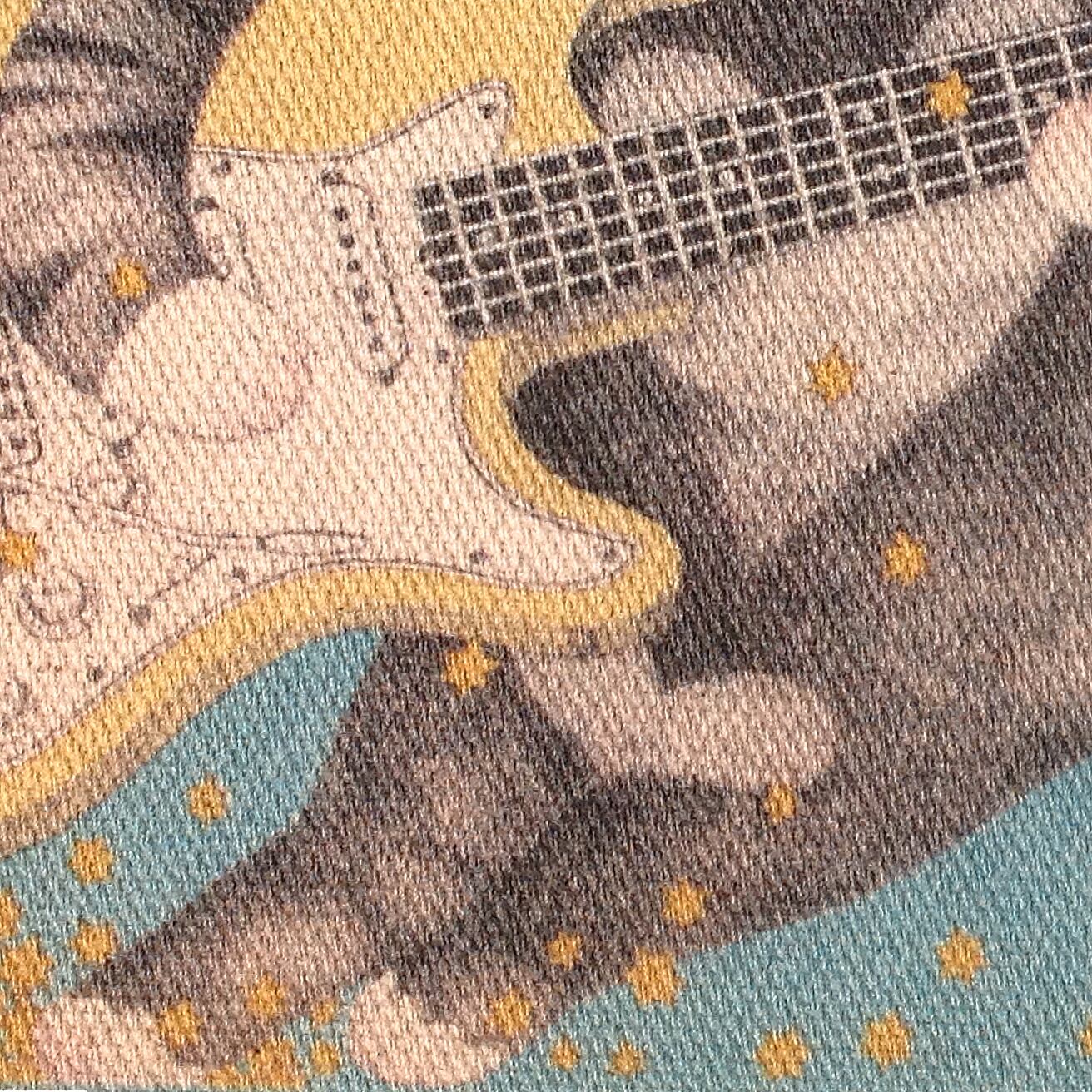 猫とギター  トートバッグ (L)