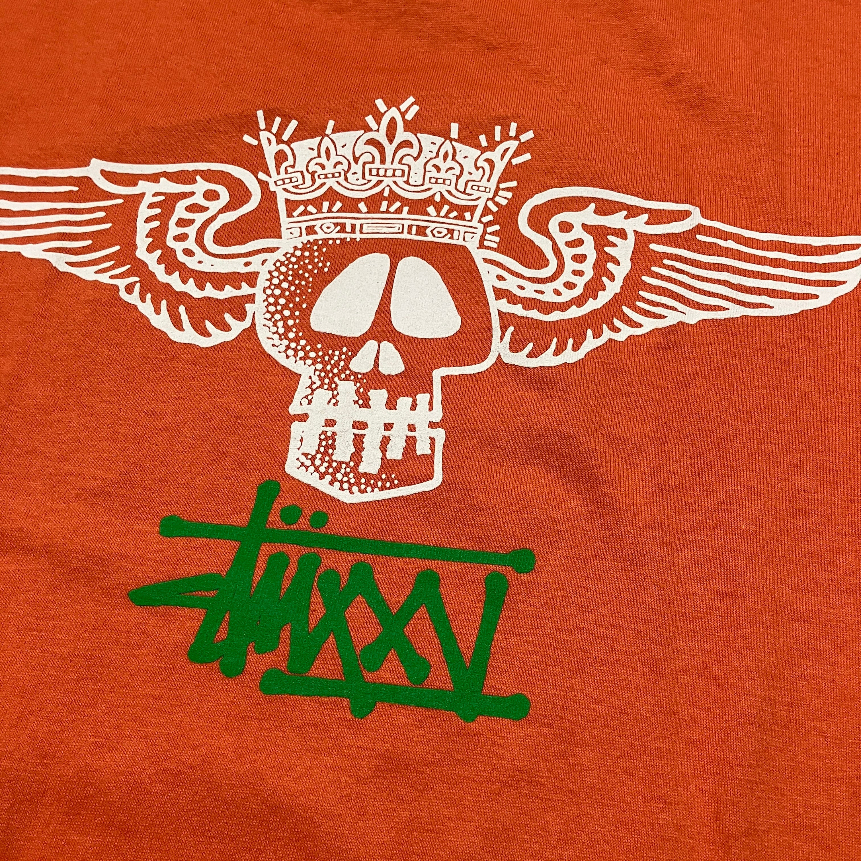 DEAD STOCK】STUSSY S/S TEE ''XXV SKULLWIG'' 00'S OLD | safarionline