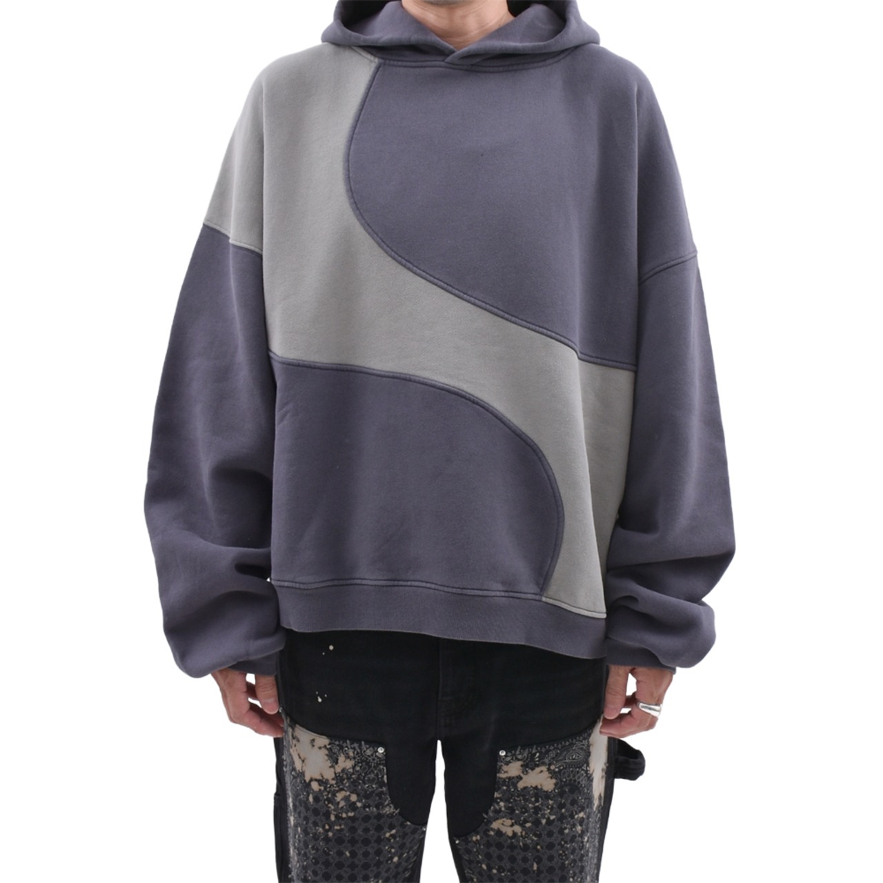 【ERL】UNISEX WAVE HOODIE KNIT - 1