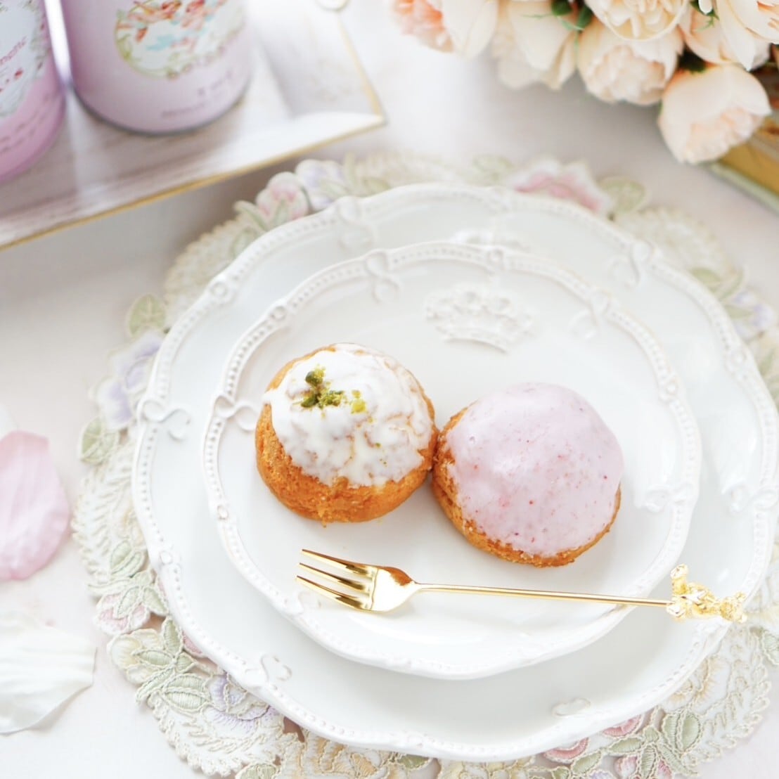 Ruche crown round dish / ルーシュクラウン ラウンド ディッシュ 15cm