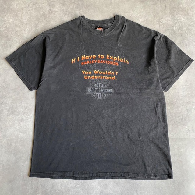 ハーレーダビッドソン Tシャツ 古着 90s USA製 2XL 黒 20482