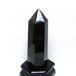 黒水晶 六角柱 モリオン ポイント 置物 一点物 台座付属 152-4339