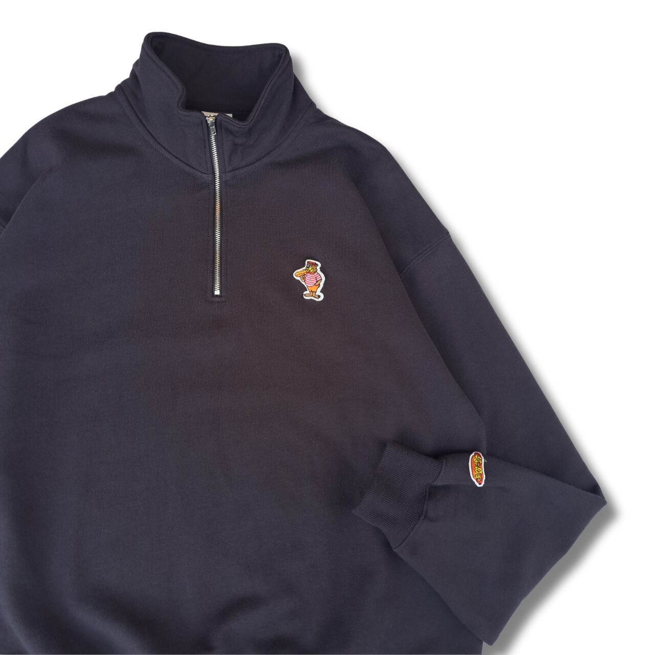 Red Dogs bear ハーフZIP スウェット (charcoal)