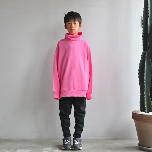 《MOUNTEN. 2022AW》organic sweat highneck / pink / size0(145-155cm程度）