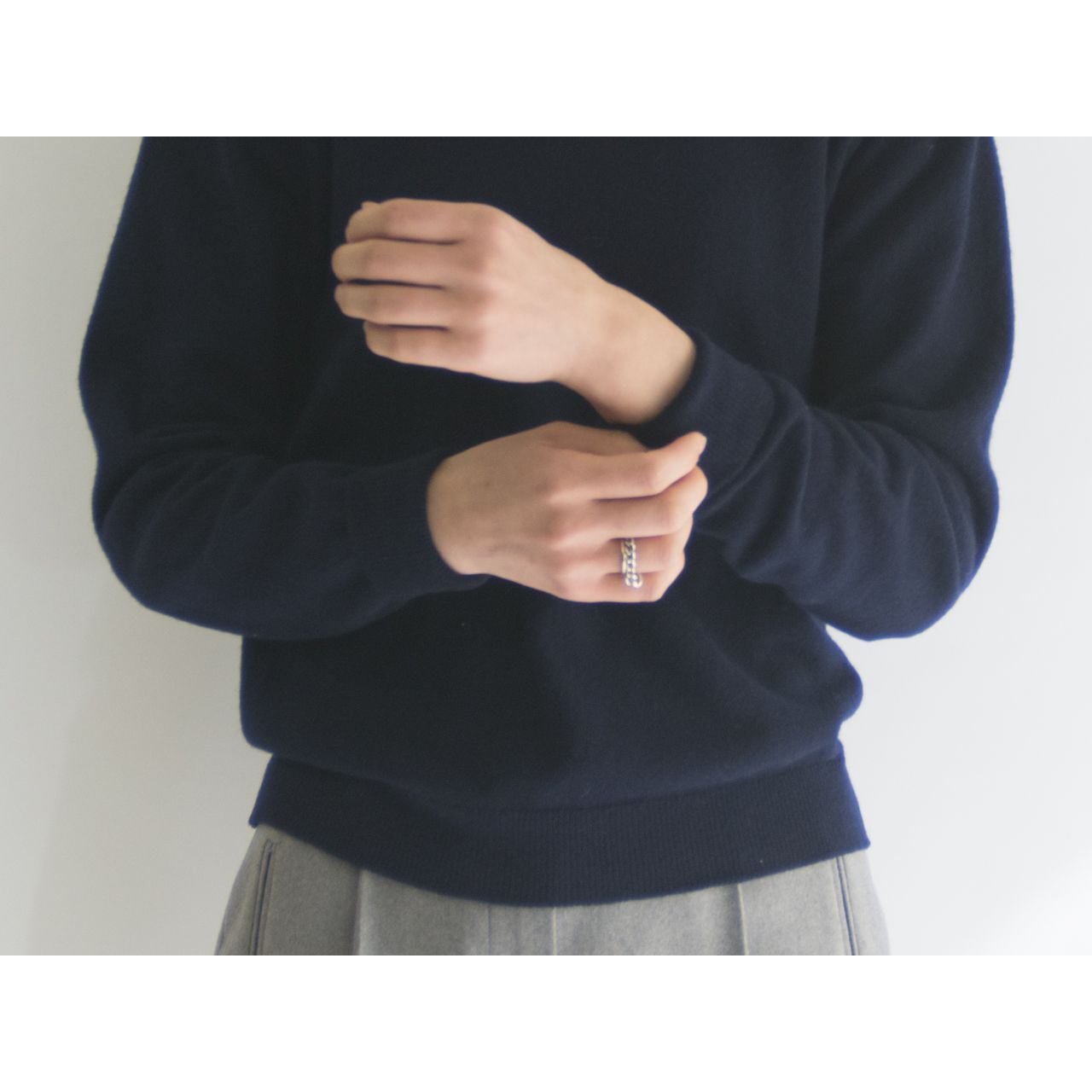 THE SCOTCH HOUSE】Made in Scotland 100% pure cashmere crewneck