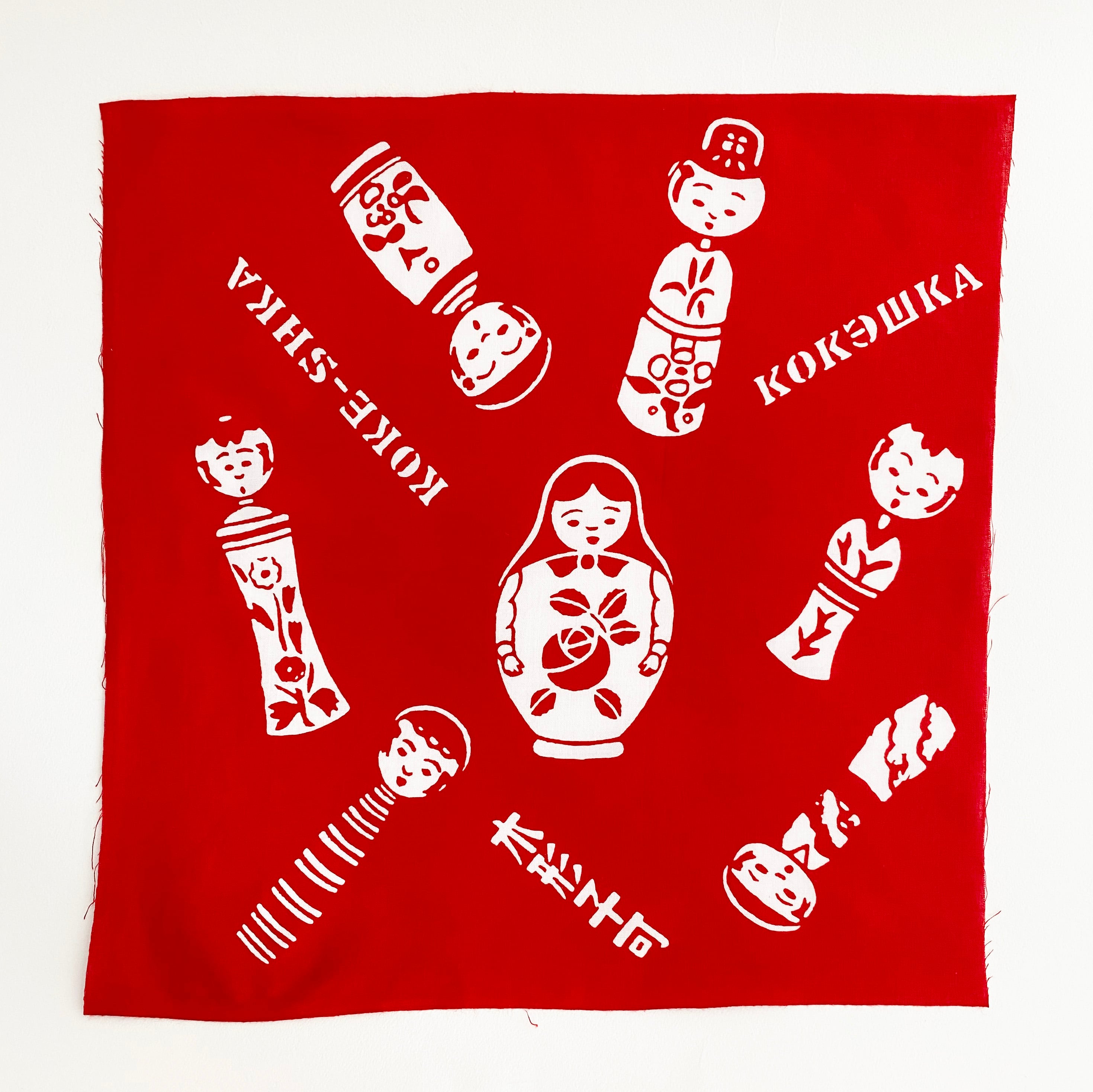 マトこけ手ぬぐいハンカチ