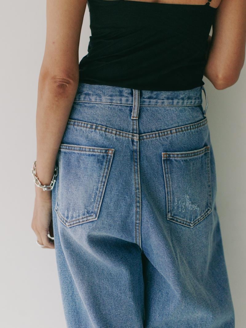 追加【YENN/CHIGNON】タックワイドdenim