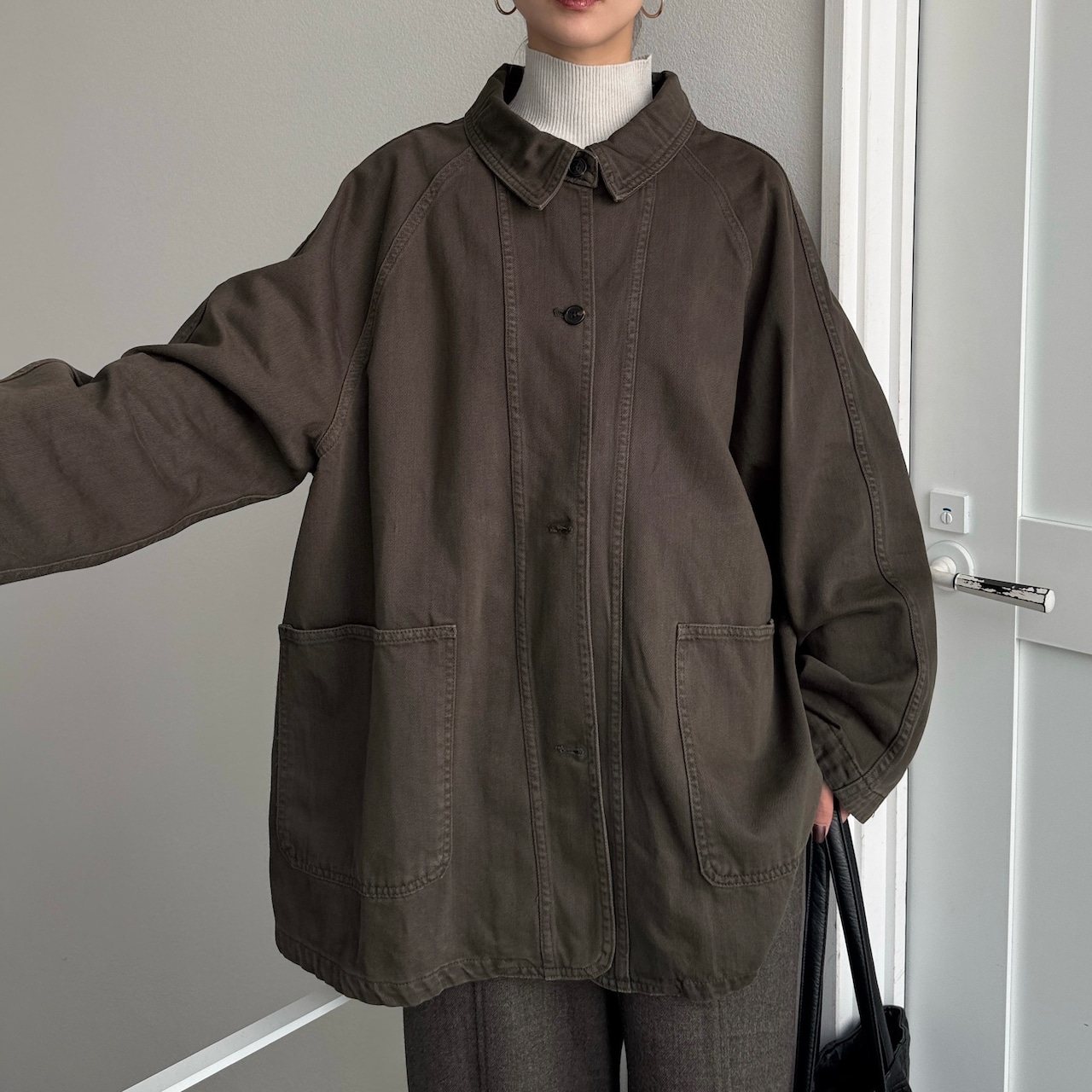 Big pocket cotton twill CPO JK/khaki