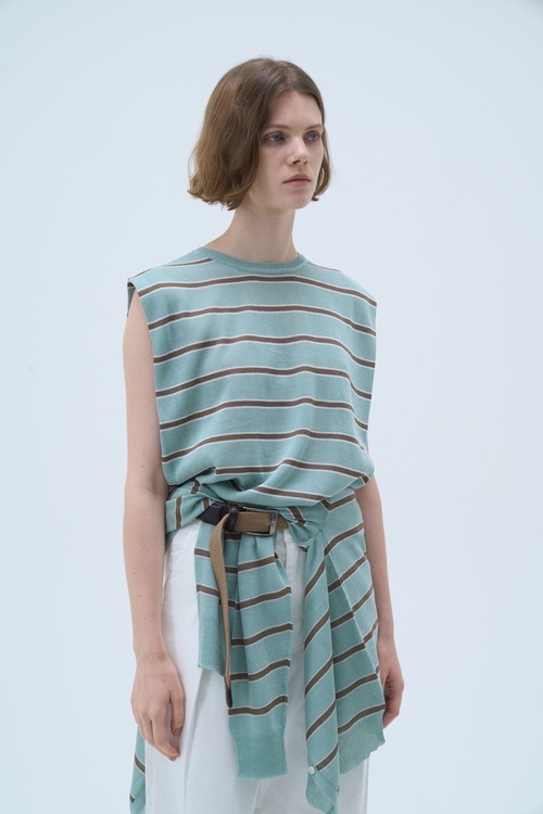 【Ordinary】ストライプスリーブレストップス