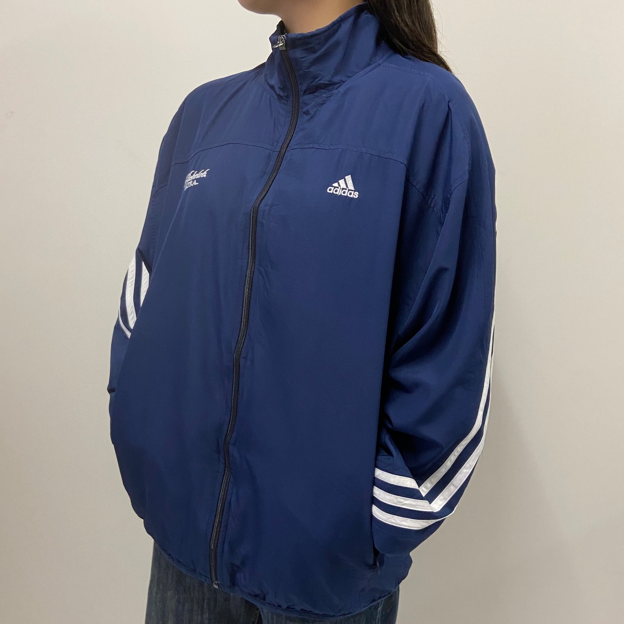 00年代 adidas アディダス ワンポイントロゴ刺繍 スポーツジャケット 