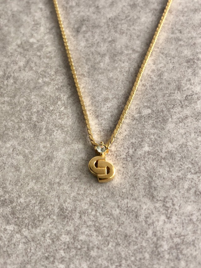 Christian Dior クリスチャン ディオール ネックレス ゴールド CD ストーン vintage ヴィンテージ オールド t77eyn