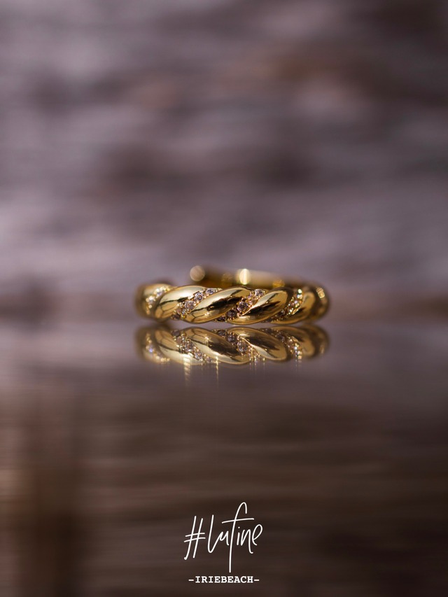 【#lufine】screw cz ring