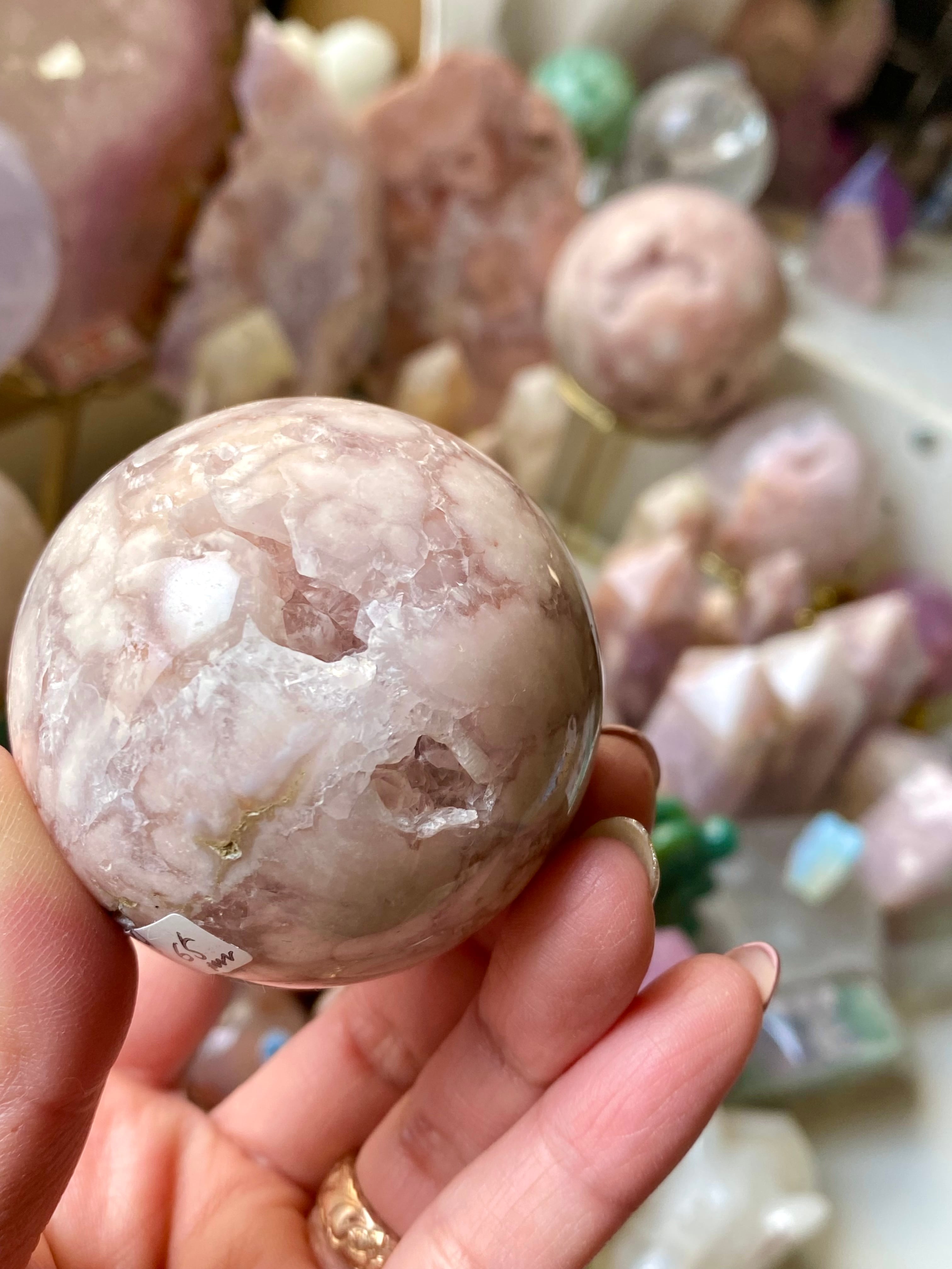 桜瑪瑙スフィア65mm | Moon Crystal 桜瑪瑙スフィア65mm | Moon Crystal