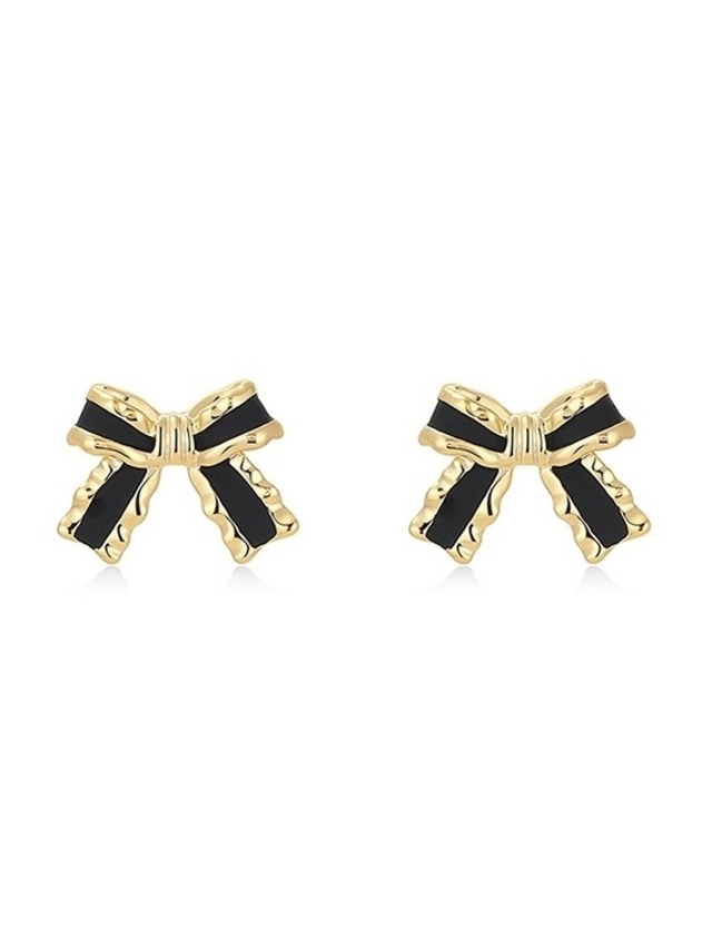 gold black ribbon pierce