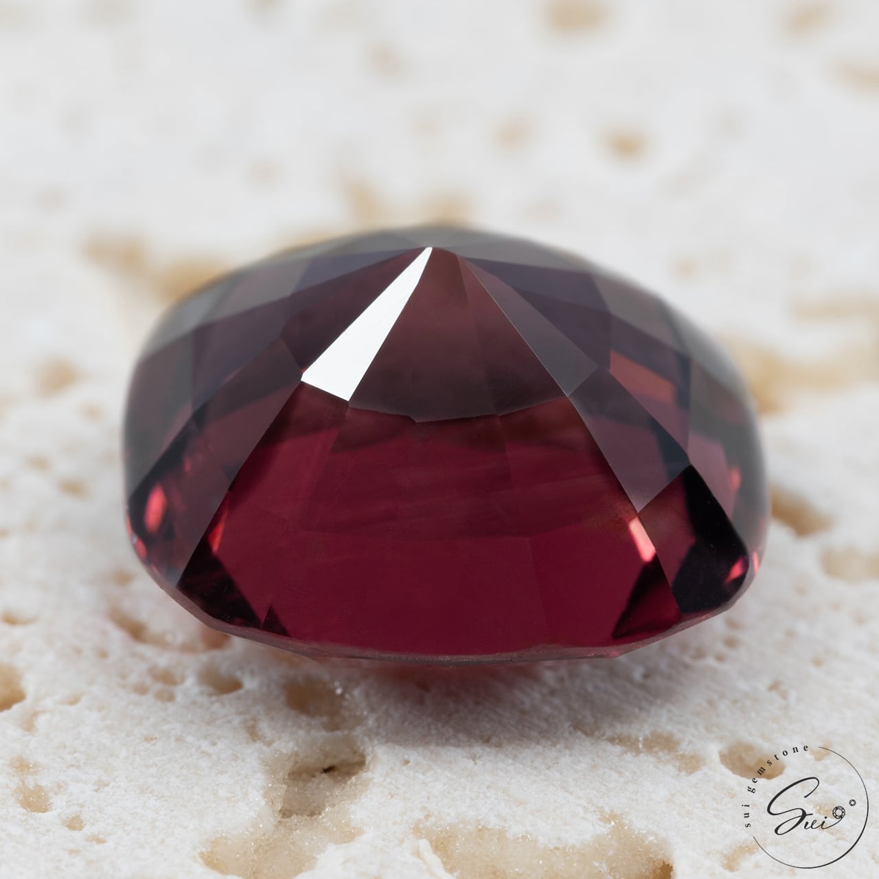 天然【非加熱】スピネル・オレンジーレッド 3.76ct GIA鑑別書 | SUI