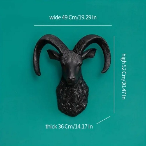壁の装飾 山羊 頭 動物の壁 リビングルームの背景 ウォール 3D装飾壁画