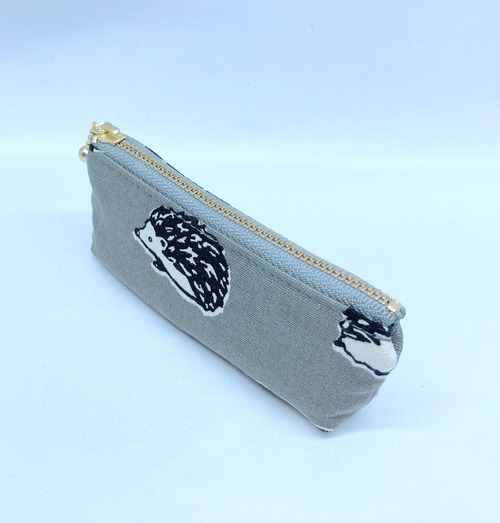 印鑑ポーチ　ミニポーチ　ハリネズミ｜とりさん工房ーかわいいハンドメイドポーチ