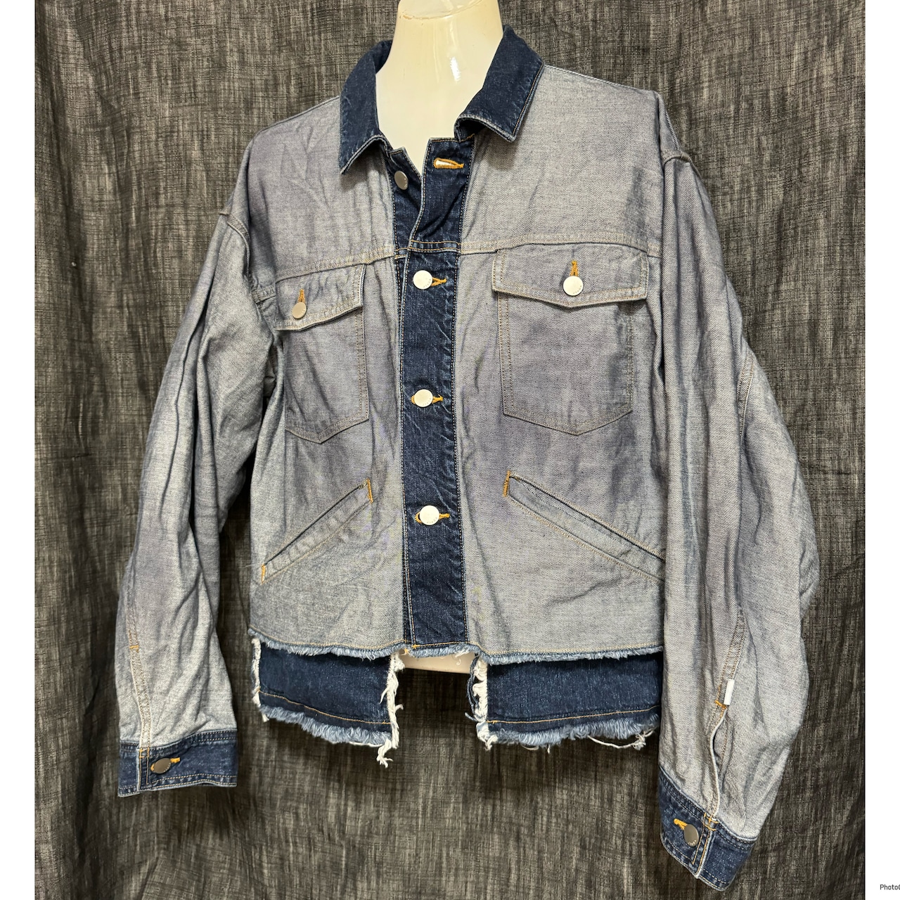 JieDa DENIM SHORT JACKET INDIGO 2 