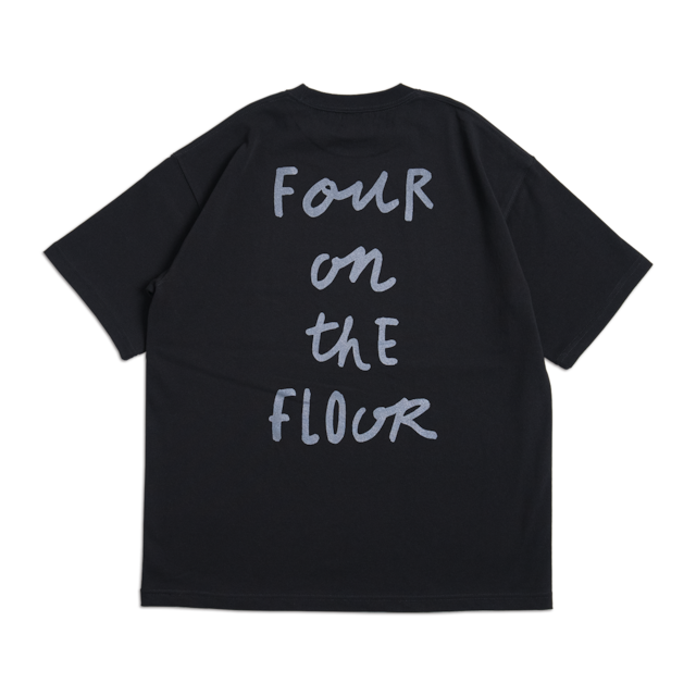 siii  "FOUR ON THE FLOOR"  BIG SILHOUETTE TEE BLACK