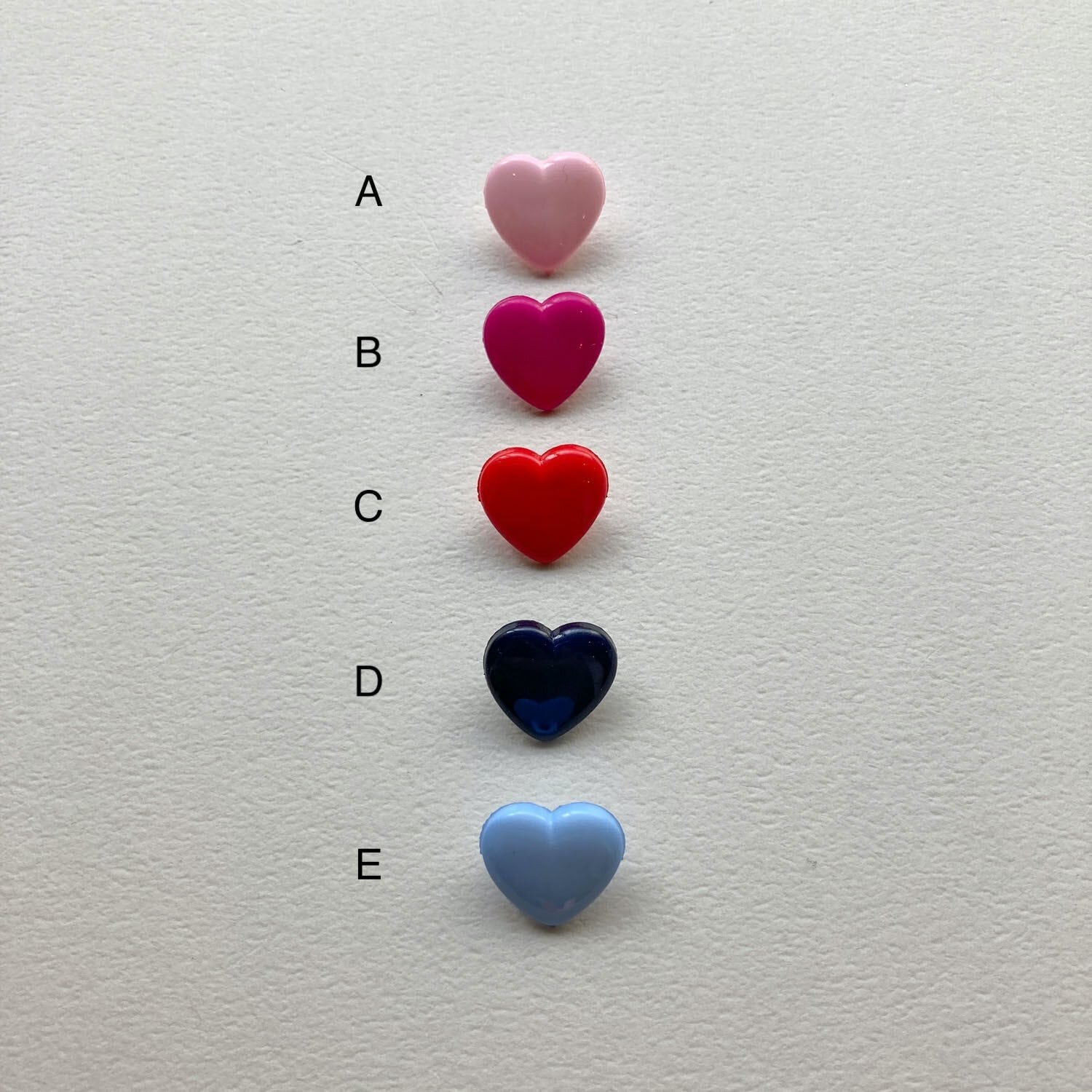 カラーハートフランスボタンS（12mm） | Dua-アクセサリーパーツショップ