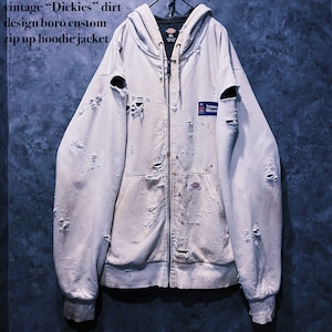 【doppio】vintage “Dickies” dirt design boro custom zip up hoodie jacket