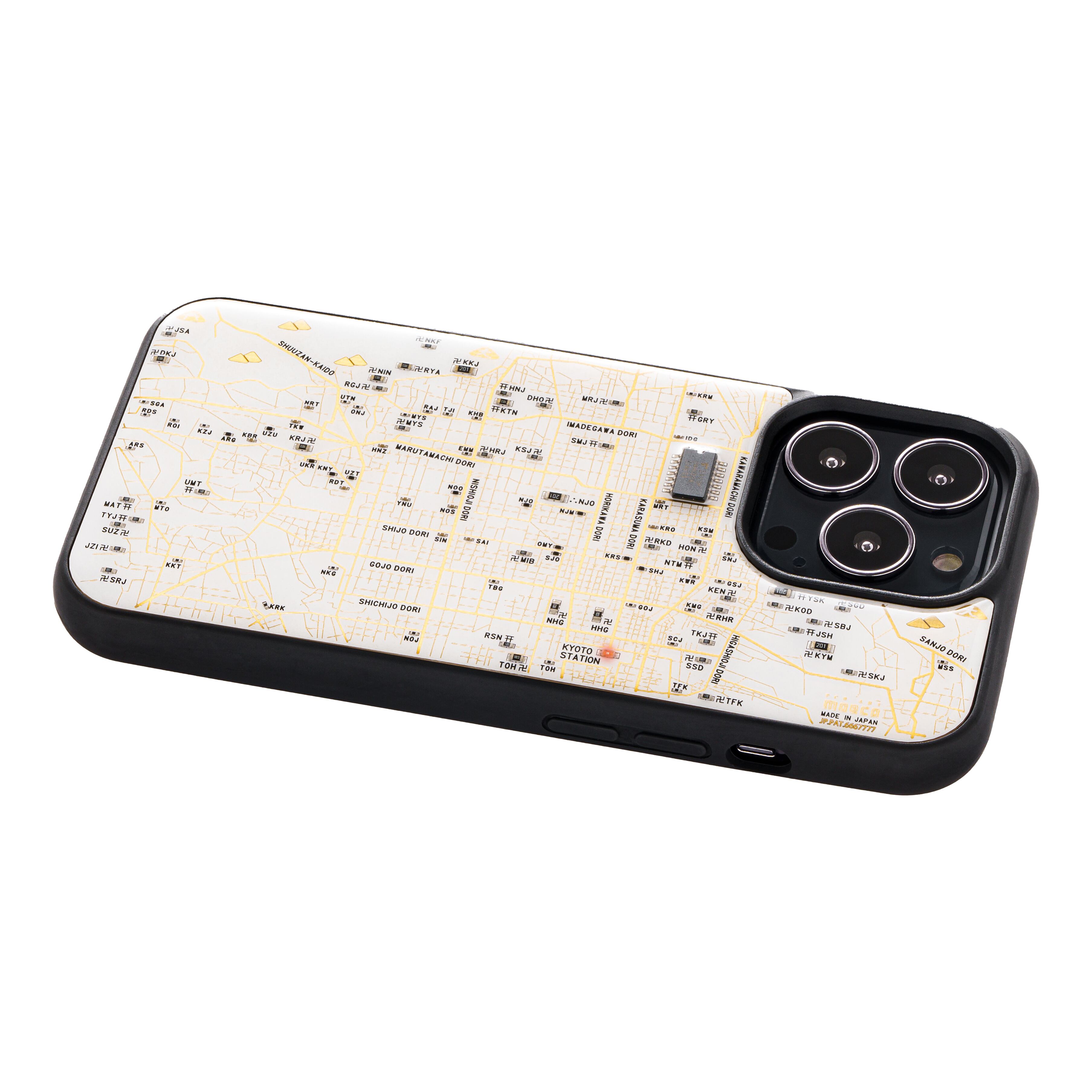 FLASH 京都回路地図 iPhone 13 Pro ケース | PCB ART moeco