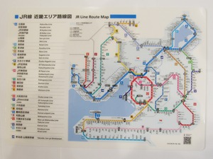 JR線近畿エリア路線図B5下敷き