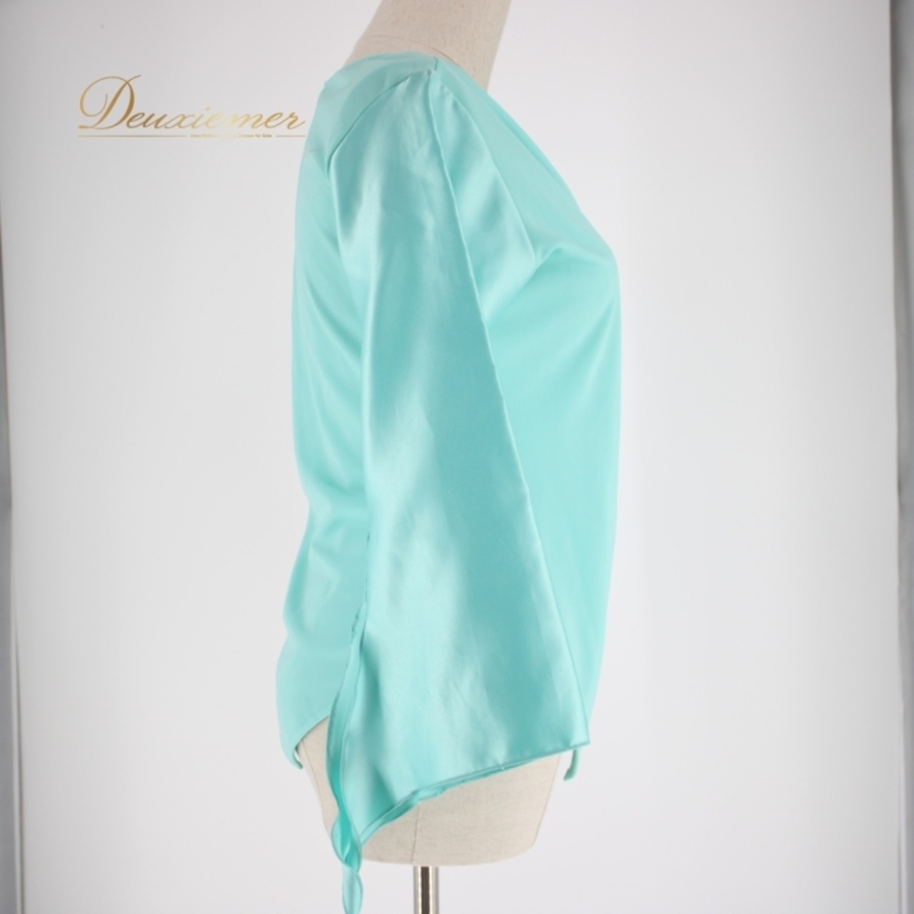 社交ダンス 衣装 スタンダード トップス レッスンウェア オールシーズン prima boutique プリマブティック 水色 ブルー系 無地 長袖 シンプル フェミニン アシンメトリー カジュアル テレコ 光沢 軽量 通気性 有り おしゃれ スポーティー 大人 レディース 体型カバー ワークショップ お得サイズ フィット感 プロフェッショナル質感