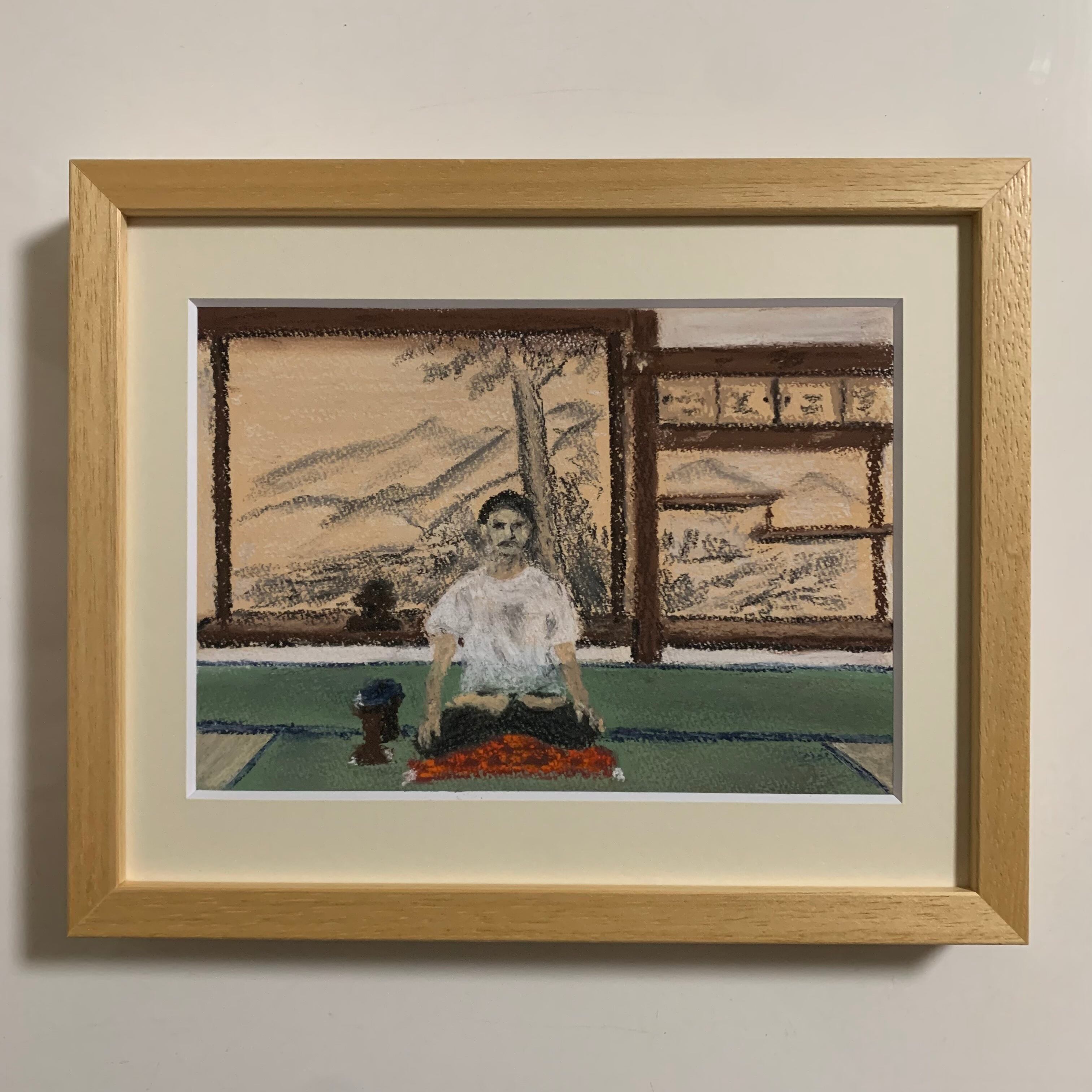 蓮華座の男 無顔 書道作品「夢」額装 司馬遼太郎