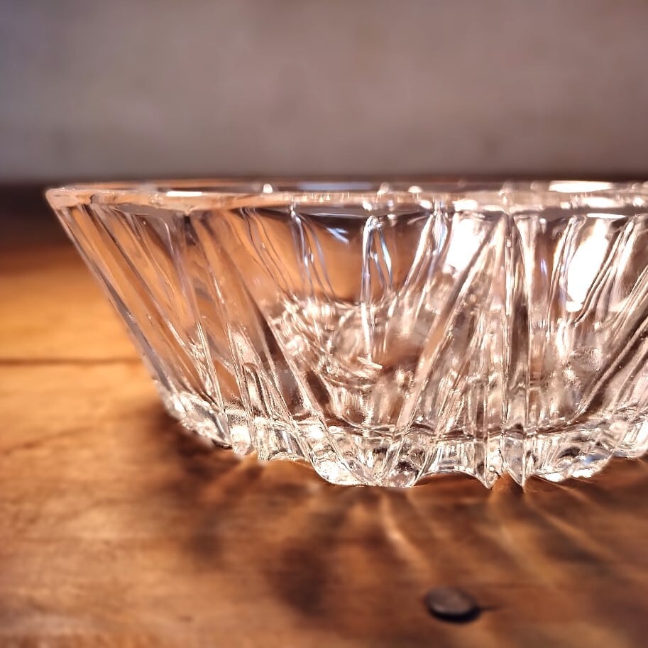 幾何学模様小鉢｜透明 | 伏見屋ガラス店