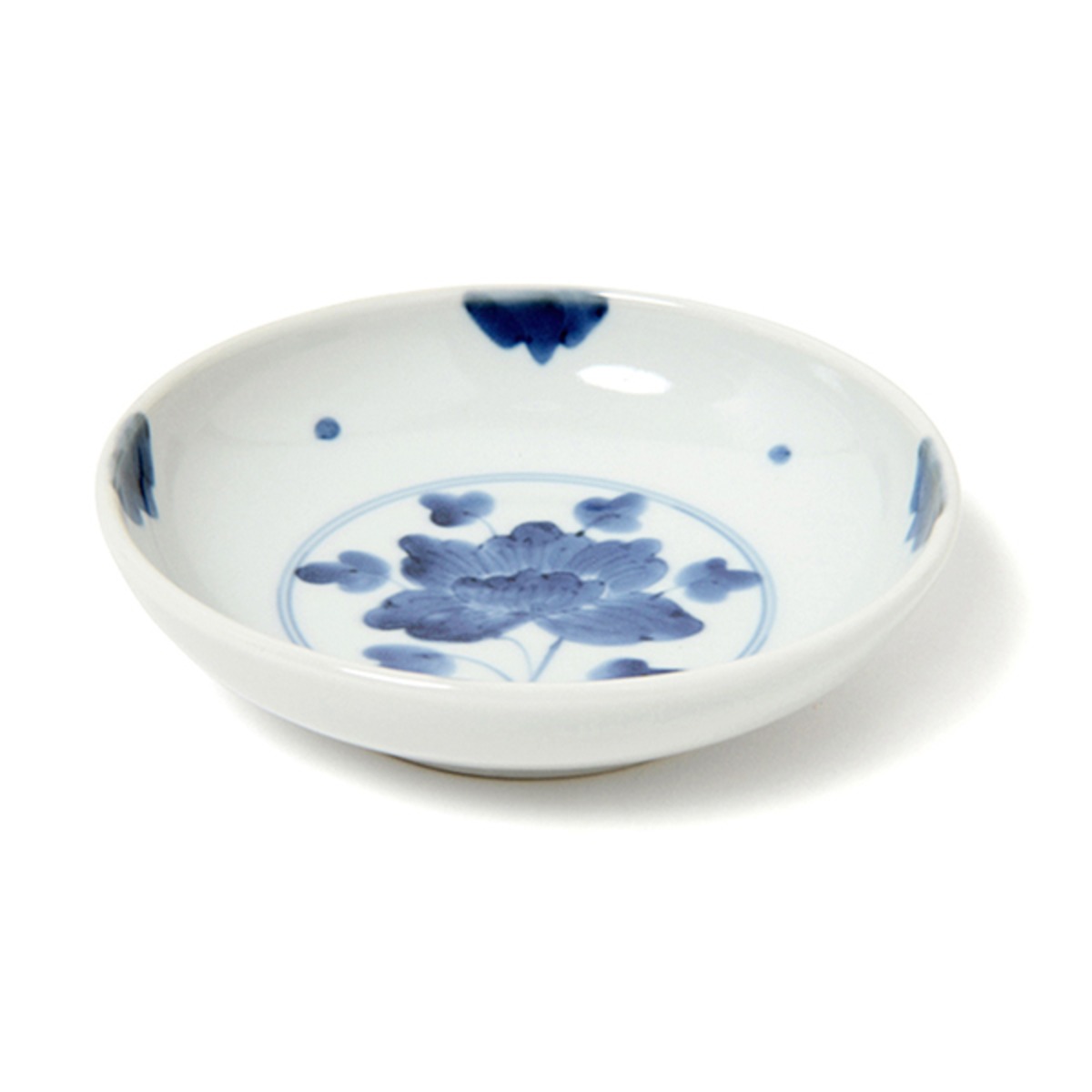 染付伊万里牡丹4.5寸深皿 | 福珠窯ファクトリーショップ
