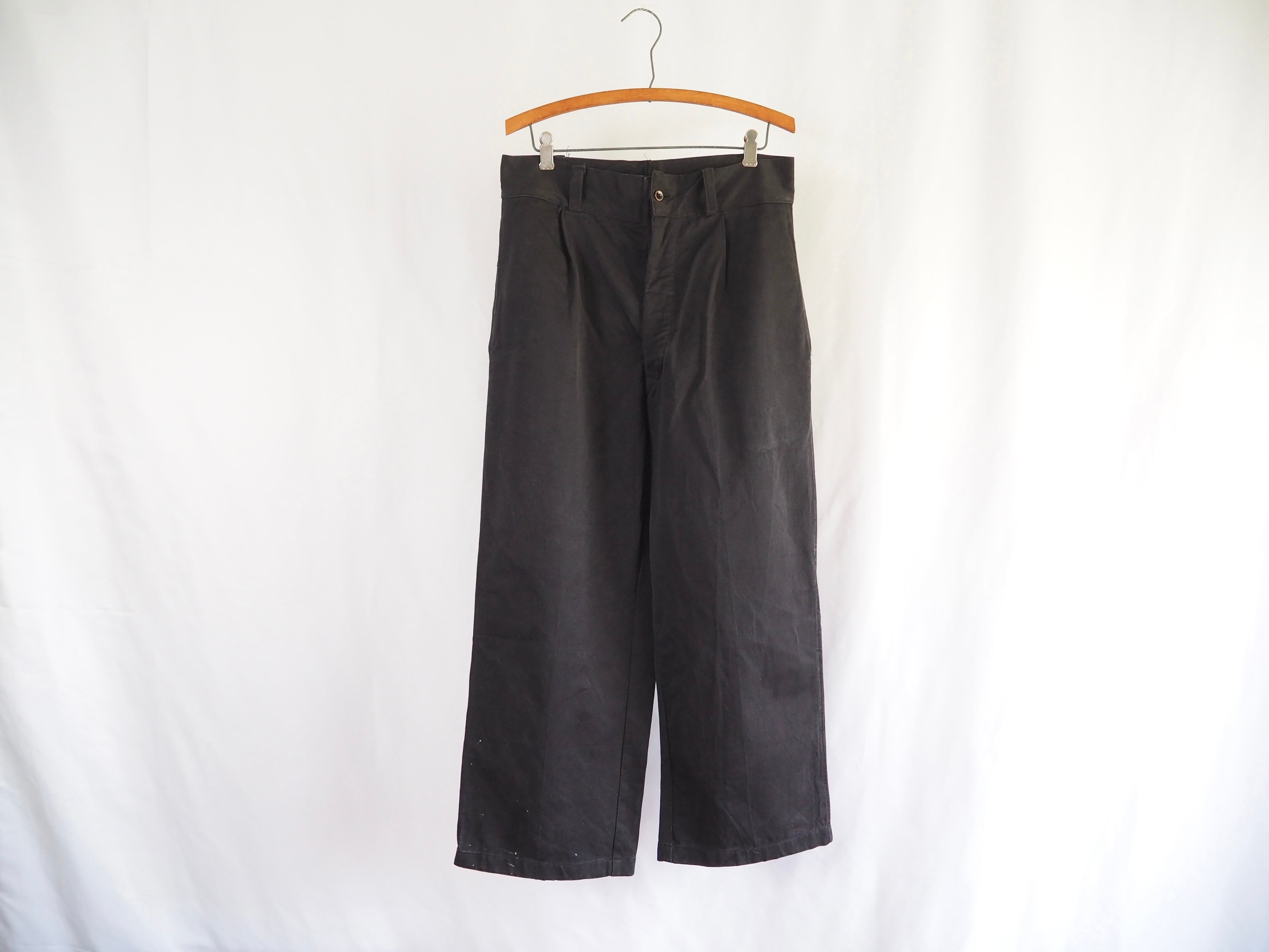 Italy military ブラックパンツ W31