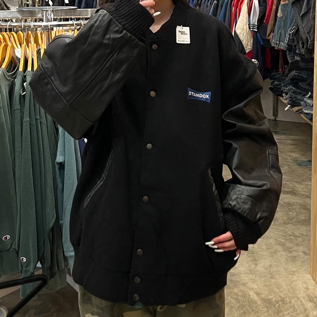 【USED】袖レザースタジャン