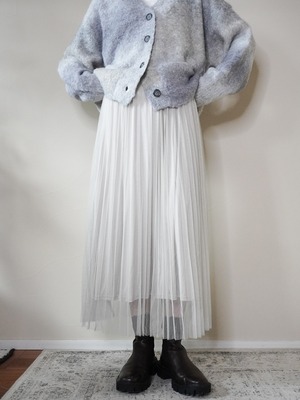 チュール　プリーツスカート