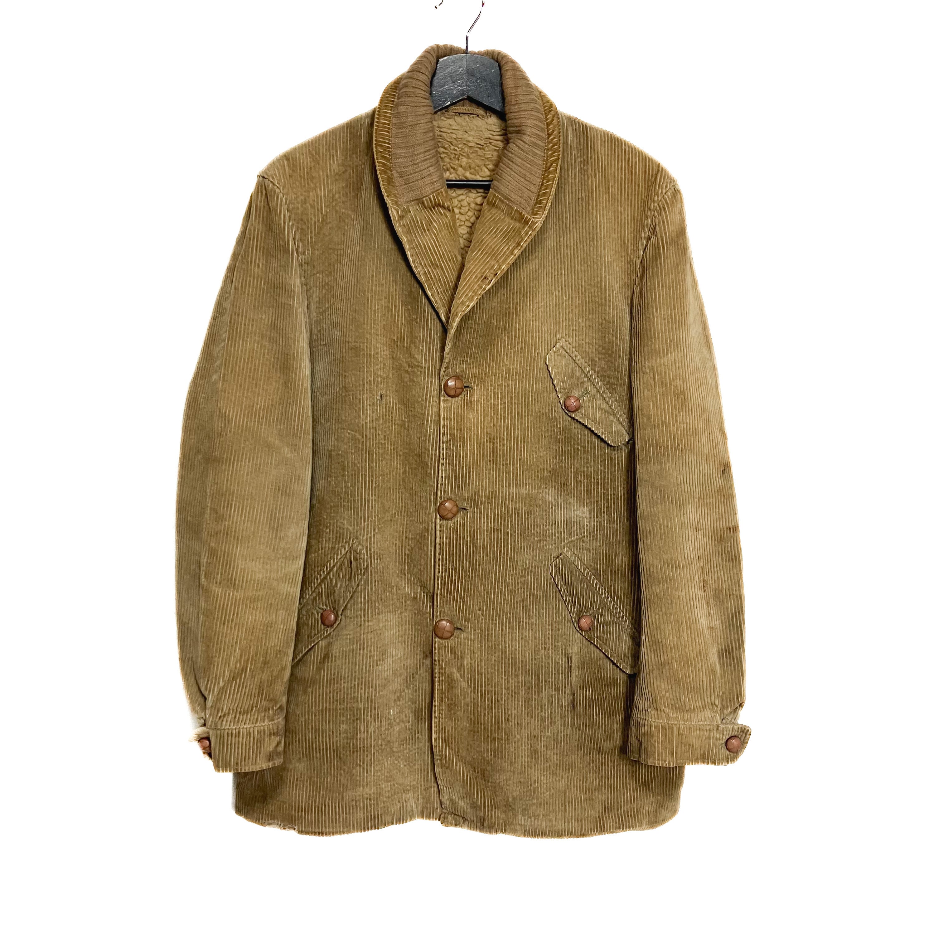 古着　本革スエードカーコート　コルビジェジャケット　ブラウン　L トロ感レザー. 名品 フランス ビンテージ レザー コルビジェ ジャケット L〜XL