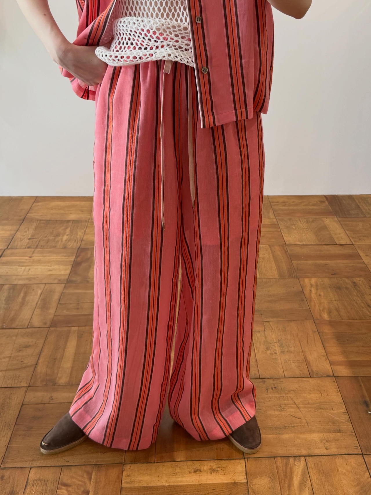 jonnlynx/JL226-PT1086 striped sailor pants(PINK)