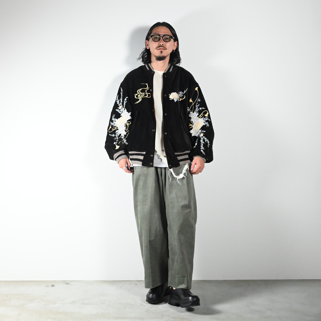 LEH26AW新作Embroidery SKA Reversible Blousonコーディネート2