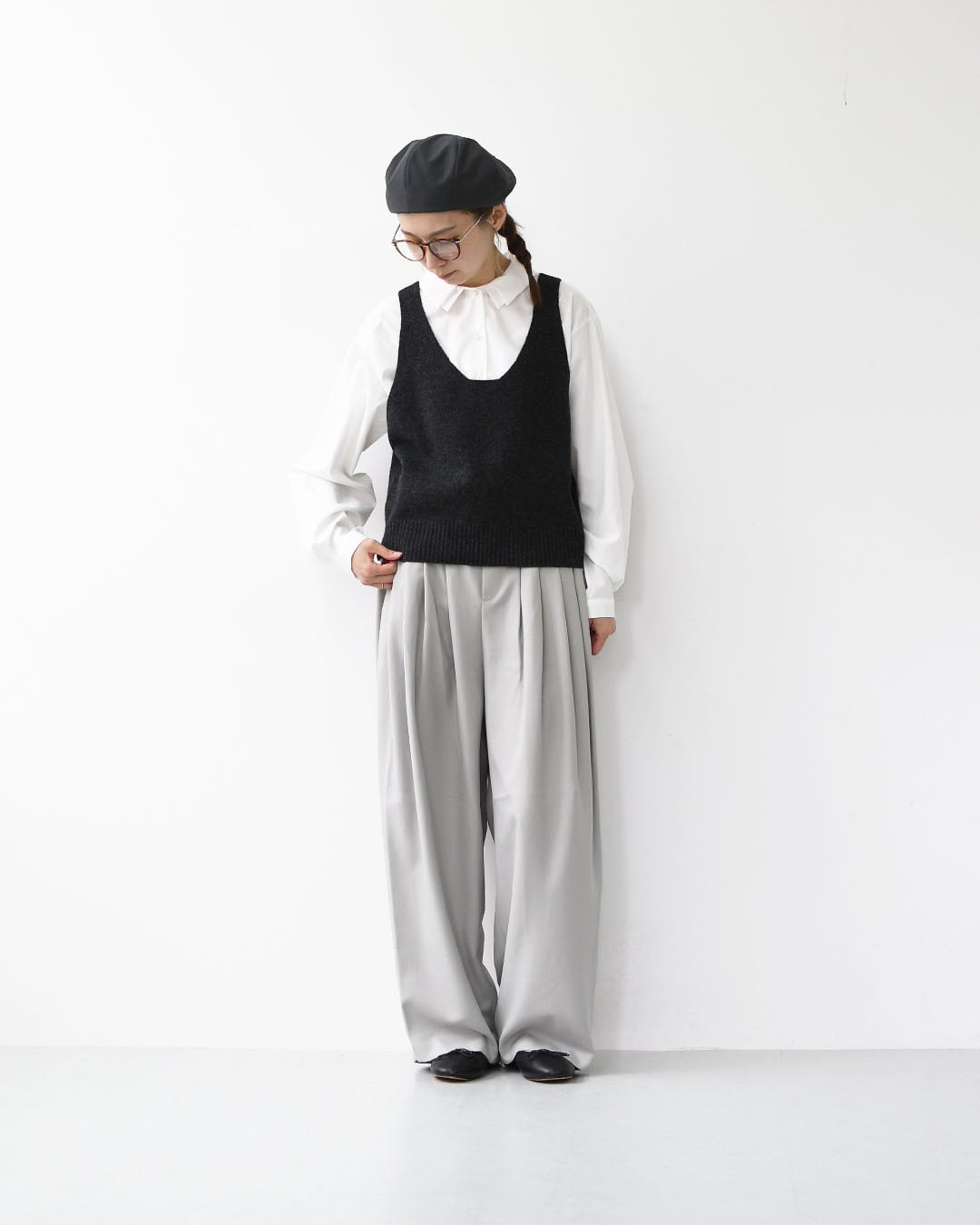 LE GLAZIK [ル・グラジック] VNECK KNIT VEST [LG-D0134 EMW] Vネック