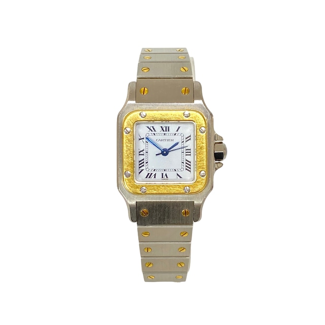 Cartier カルティエ サントスガルべSM クォーツ コンビ 腕時計 レディース 10019-202305