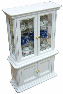 ミニチュア ショーケース（白）【ミニチュア家具・ドールハウス