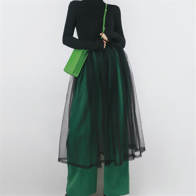 【Tea Tree】シアーロングスカート　3color　10353