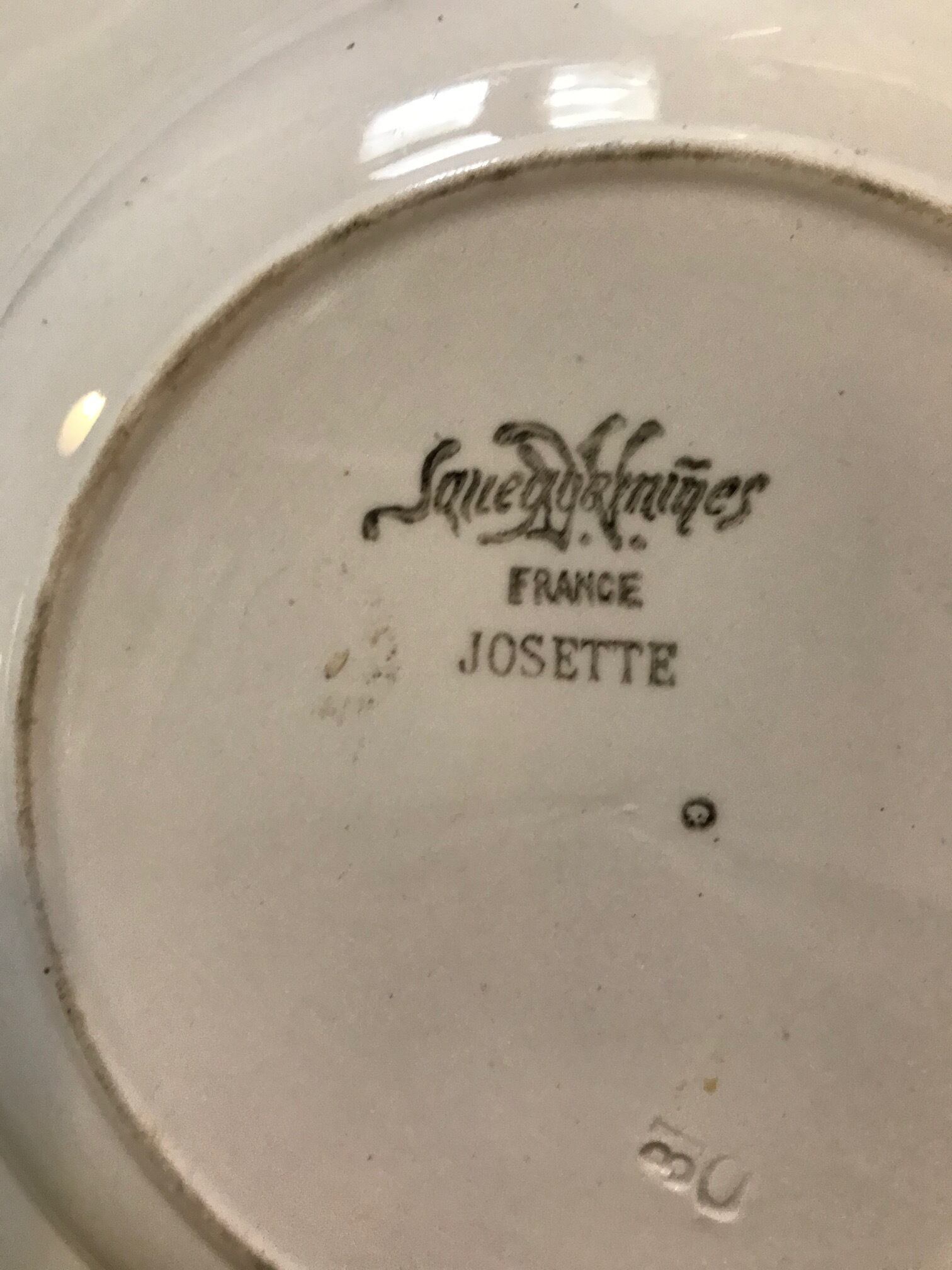 1930年代 フランスアンティーク 花柄 プレート 深皿 C Kakaya